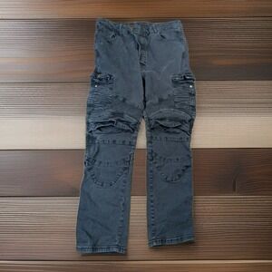 CTBQiTom Motorcycle Men Motocross BMX Riding Pants Motorbike Riding Denim 36X28